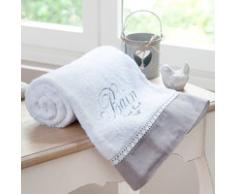 Serviette de toilette en coton blanche 50 x 100 cm BAIN