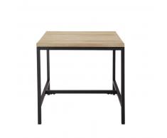 Table à manger indus en sapin et métal 4 personnes L80 Long Island