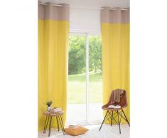 Rideau à œillets en coton jaune 105 x 270 cm WENGE