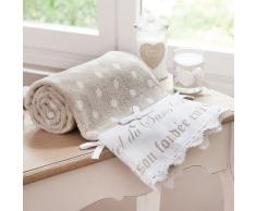 Serviette de toilette en coton beige 30 x 50 cm SANS SOUCI