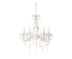 Lustre 5 branches en métal D 49 cm CLOTHILDE