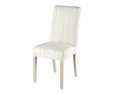 Housse de chaise tricotée blanche Margaux