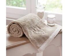 Serviette de toilette en coton beige 30 x 50 cm CAMILLE