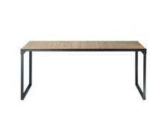 Table à manger indus en sapin et métal 8 personnes L180 Docks