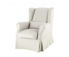 Housse de fauteuil en coton mastic Cottage