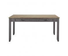 Table à manger extensible grise 8 personnes L160 Honorine