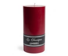 Bougie cylindrique rouge H 20 cm