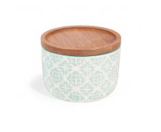 Pot en faïence bleue H 7 cm COCOTTE