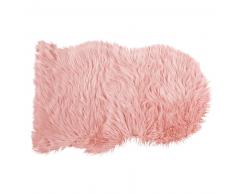 Tapis mouton en fausse fourrure rose 90x60 BLUSH