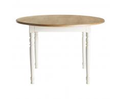 Table à manger ronde 4 personnes crème D120 Léontine