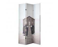 Paravent imprimé en bois L 120 cm SEA SIDE