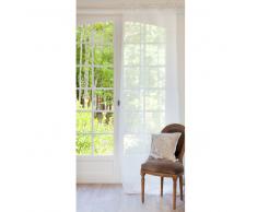 Rideau à nouettes en lin écru 105 x 300 cm