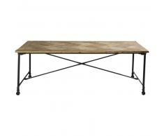 Table à manger en pin recyclé et métal L220 Mirabeau
