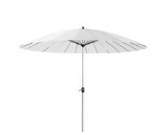 Parasol en tissu et aluminium blanc Papaye