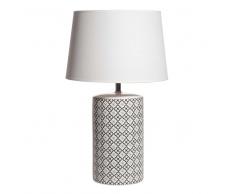 Lampe en céramique abat-jour blanc LILIA