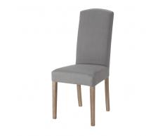 Housse de chaise en lin grise Alice