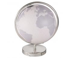 Globe terrestre argenté