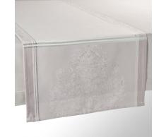 Chemin de table en tissu gris L 150 cm PALACE