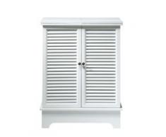 Meuble de bar en bois blanc L 80 cm Barbade