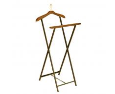 Valet de chambre pliable en métal noir