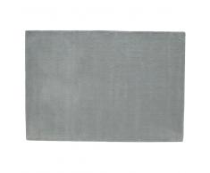 Tapis à poils courts en laine bleu vintage 140 x 200 cm SOFT