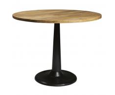 Table à manger ronde en manguier et métal 4/6 personnes L115 Factory