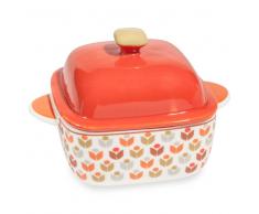 Cocotte en faïence orange JEANNETTE