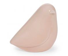 Statuette oiseau en porcelaine rose H 6 cm GRAPHIQUE PASTEL