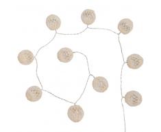 Guirlande en tissu écru 10 led ANGELES