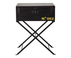Malle sur pied en métal noire H 89 cm LAOUENAN