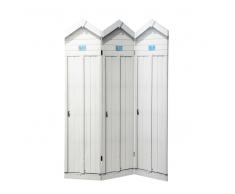 Paravent en bois blanc L 121 cm BORD DE MER