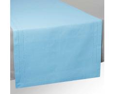 Chemin de table en coton bleu L 150 cm HORIZON