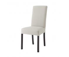 Housse de chaise en coton gris clair Margaux