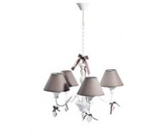 Lustre 4 branches blanc D 52 cm OPÉRA