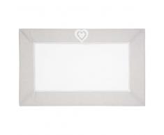 Tapis de bain en coton blanc 50 x 80 cm HEART