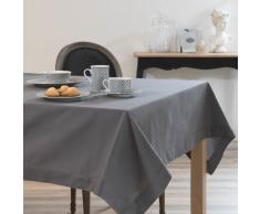 Nappe unie en coton anthracite 150 x 250 cm