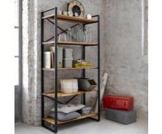 Étagère 5 tablettes, chêne et acier, Hiba - La Redoute Interieurs