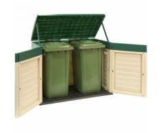 Coffre jardin "Oregon" - 146 x 87 x 119m - Beige et vert - HABITAT ET JARDIN