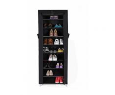 Songmics Armoire étagères à chaussures 10 couches avec housse 27 paires de chaussures Rangement
