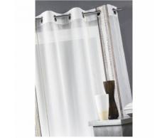 Voilage fantaisie tissé rayure verticale Beige 145 x 260 cm - HOMEMAISON