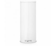 Brabantia Poubelle à pédale, 20 litres Slimline, MotionControl - White