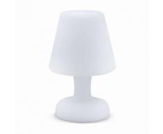 Lampe de table LED forme lampe 26cm, luminaire extérieur résistant à l'eau, recharge sans