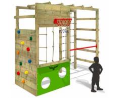 FATMOOSE Aire de jeux CleverClimber Club XXL Portique de jeux en bois Tour de'escalade
