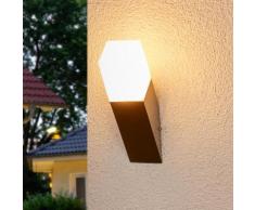 Applique d'extérieur LED Barbara carrée inox torche LED - LAMPENWELT