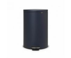 Brabantia Poubelle à pédale FlatBack+, 40 litres - Mineral Blue