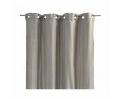 Rideau Occultant Uni Doublé "Thermic" Gris Perle 140 x 280 cm - HOMEMAISON