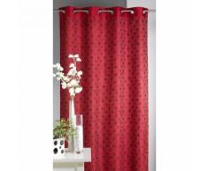 Rideau ameublement en Shantung doublé Fantaisie Rouge 130 x 250 cm - HOMEMAISON