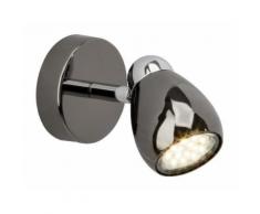Spot patère MILANO LED 1x3W GU10 CHROME NOIR - BRILLIANT - G21710_76