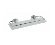 Etagère, tablette en verre avec rail en chrome OMEGA 30x5,5x13cm - BEMETA