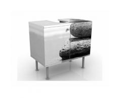 Meuble sous vasque Pierres Sable N ° 2 - Dimension: 55cm x 60cm - BILDERWELTEN